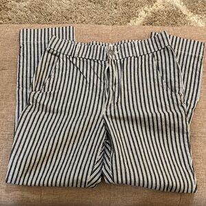 Hollister Black and White Striped Trousers